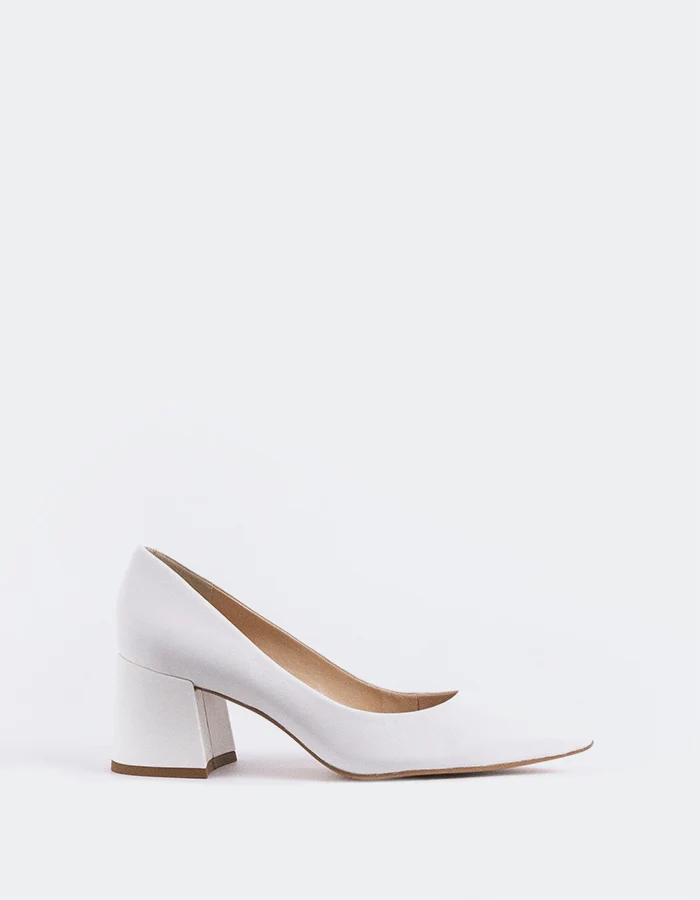 Josephine White Leather