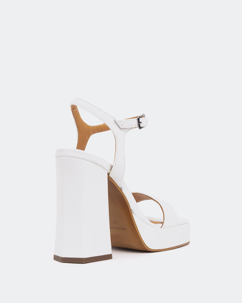 Rabanne, White Leather/Cuir Blanc