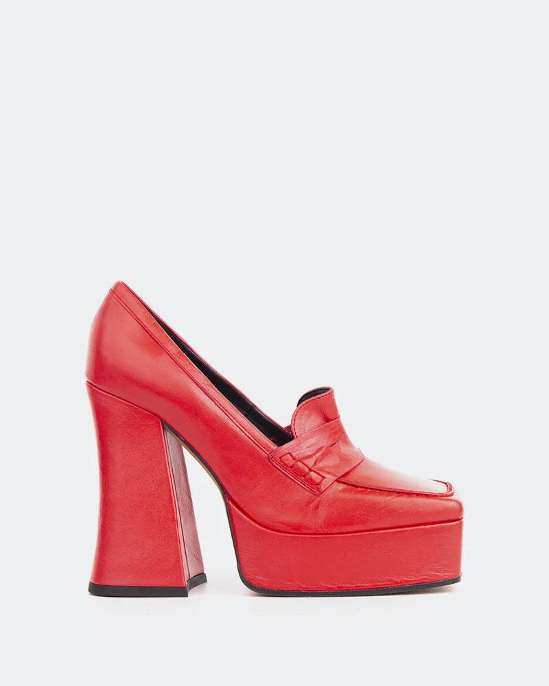 Mestina Red Leather
