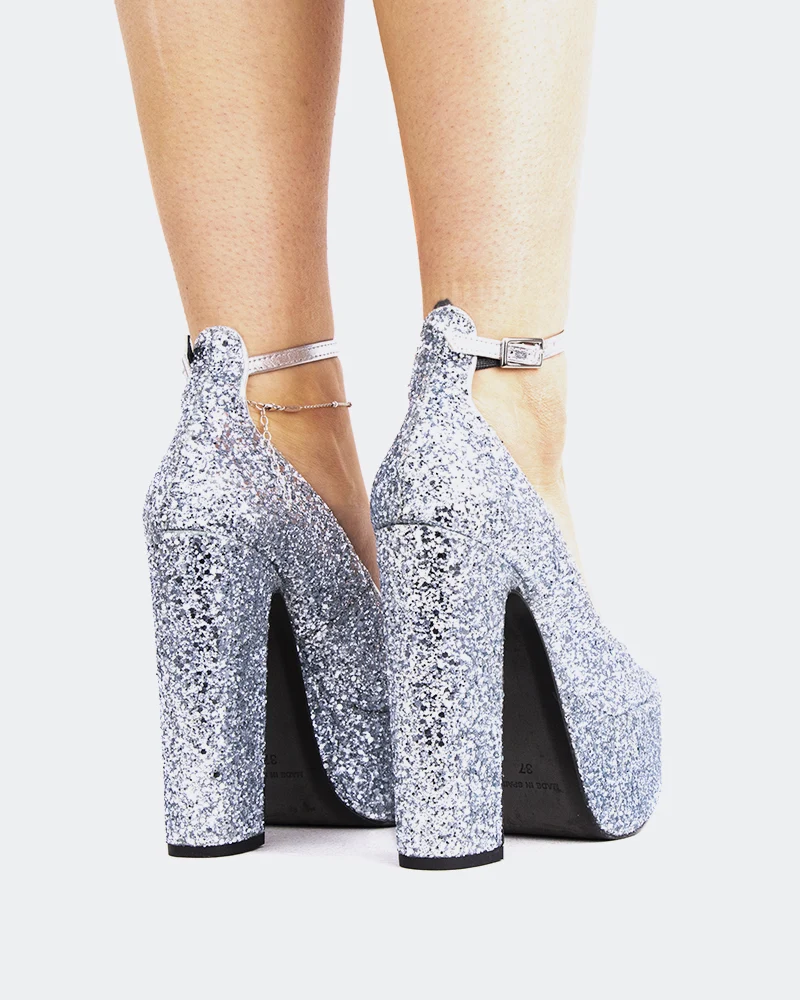 Zetta Silver Glitter