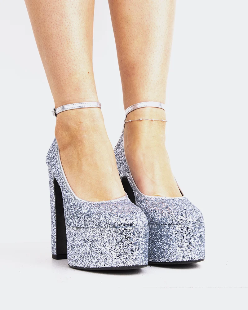 Runway Silver Glitter