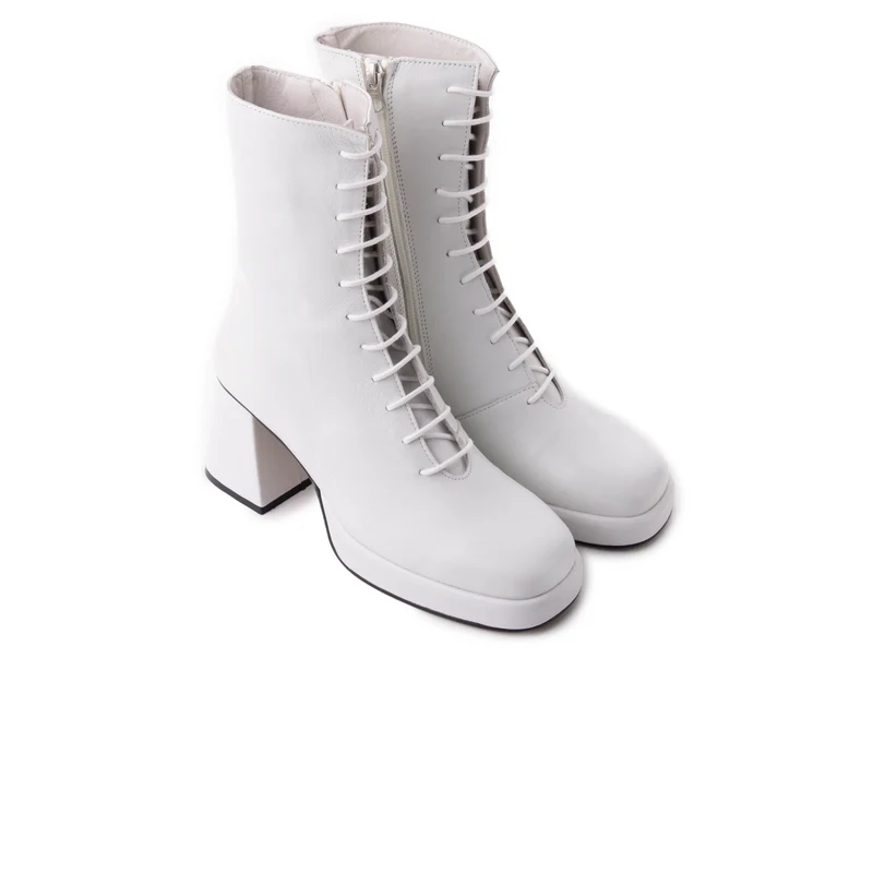 Mather White Leather
