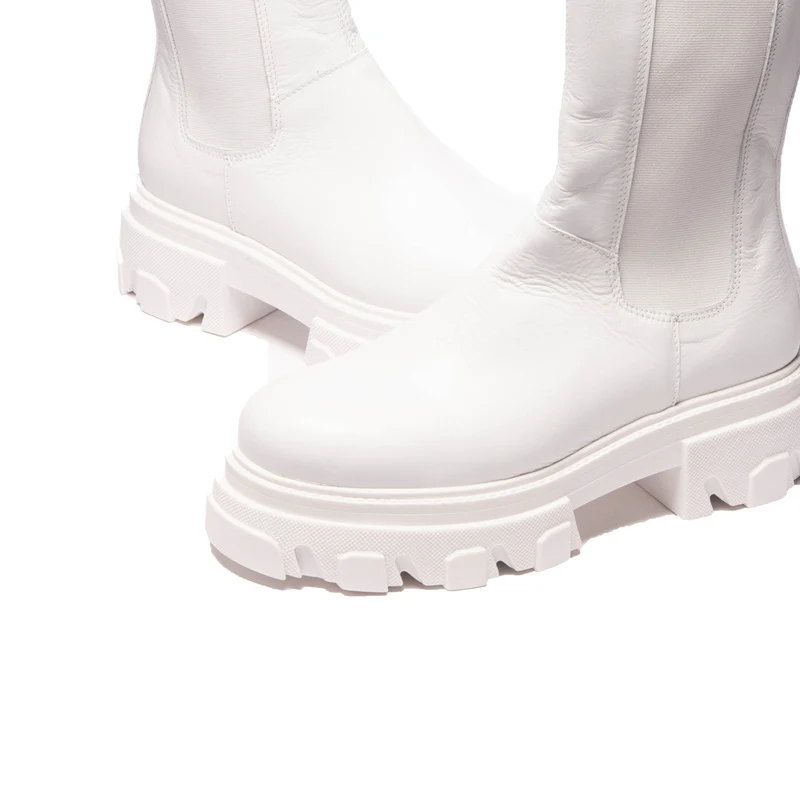 Hamako White Leather