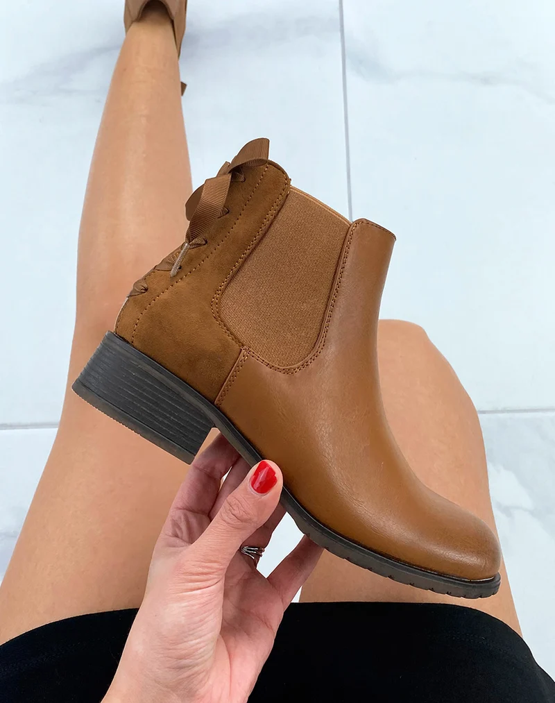 Chelsea boots camels à noeud