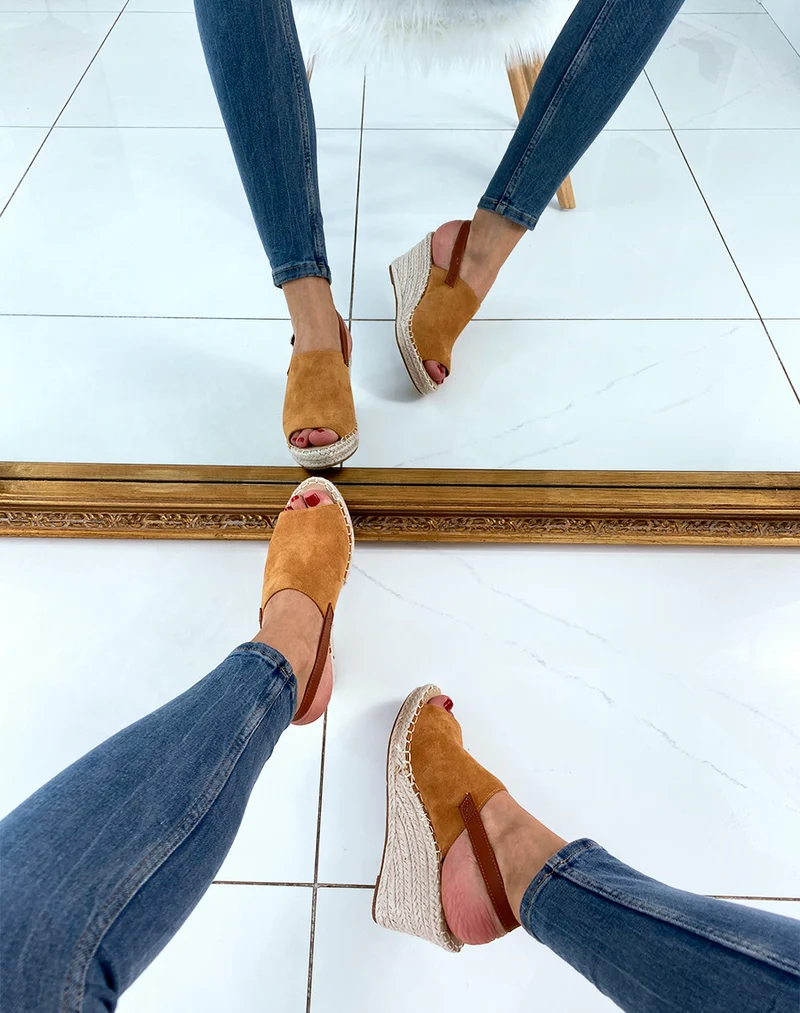 Mules camel ouvertes