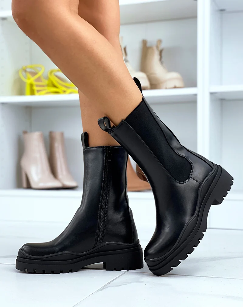 Bottines Chelsea Chunky noires