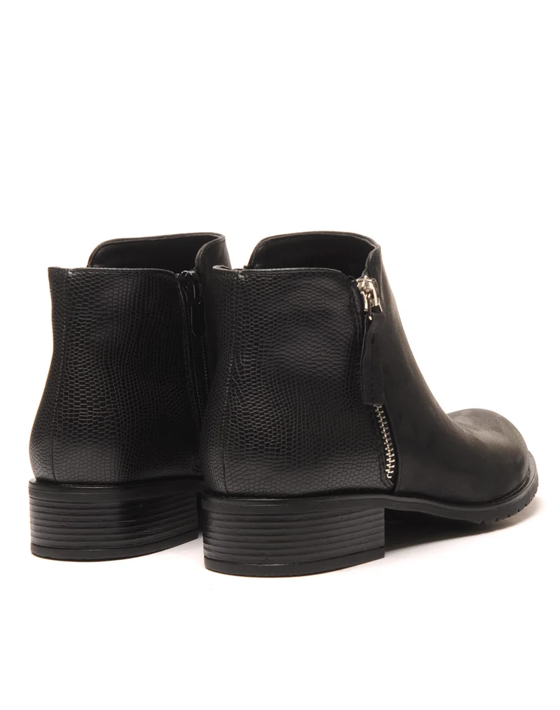 Bottines noires bi-matière