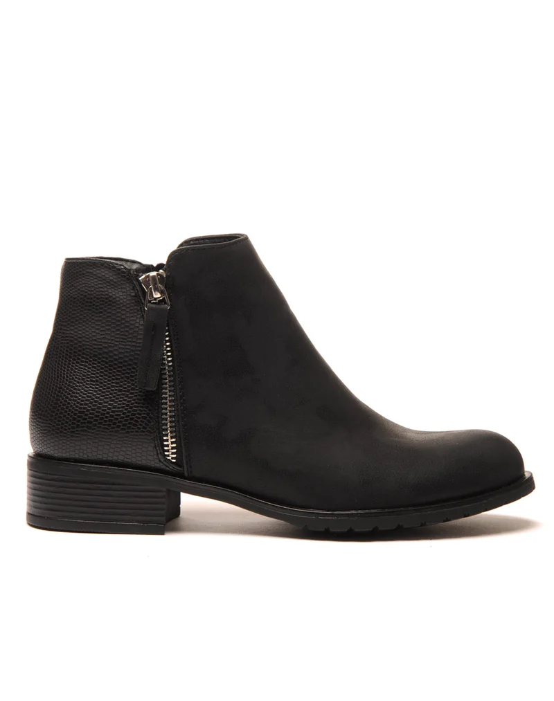 Bottines noires bi-matière