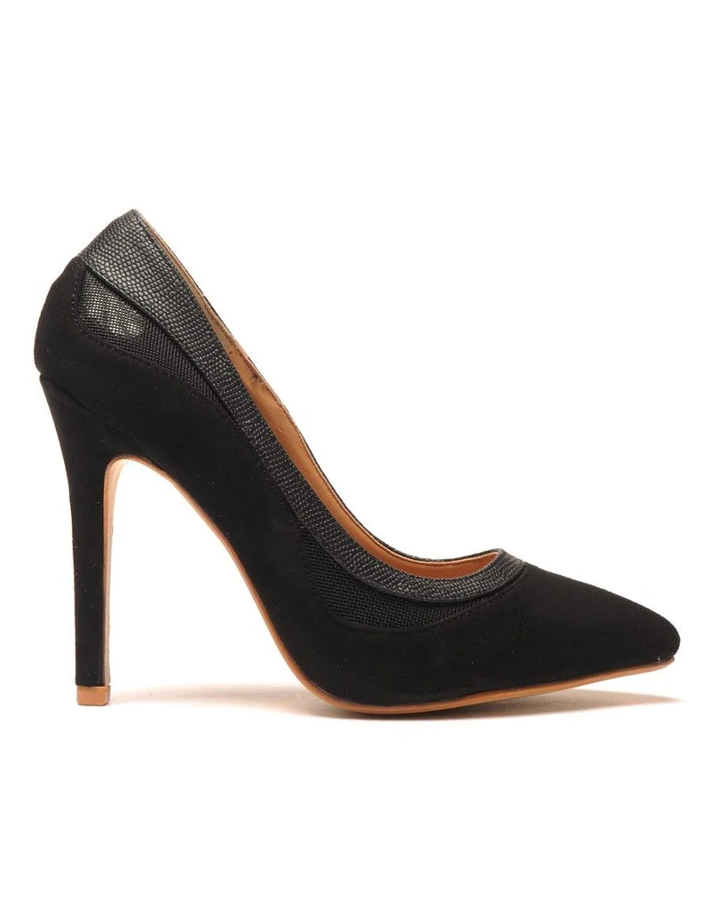 Escarpins noir découpe bi matière