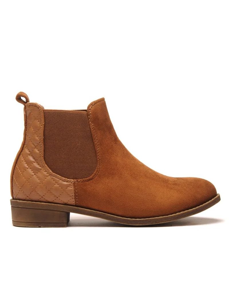 Chelsea boots camel bi matière