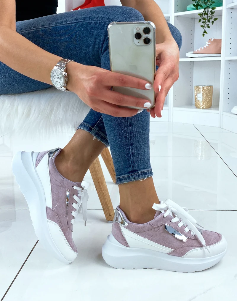 Baskets violet pastel