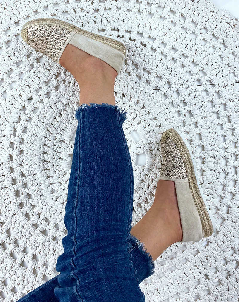 Espadrilles en jute beige