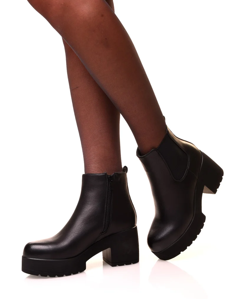 Bottines noires à plateforme