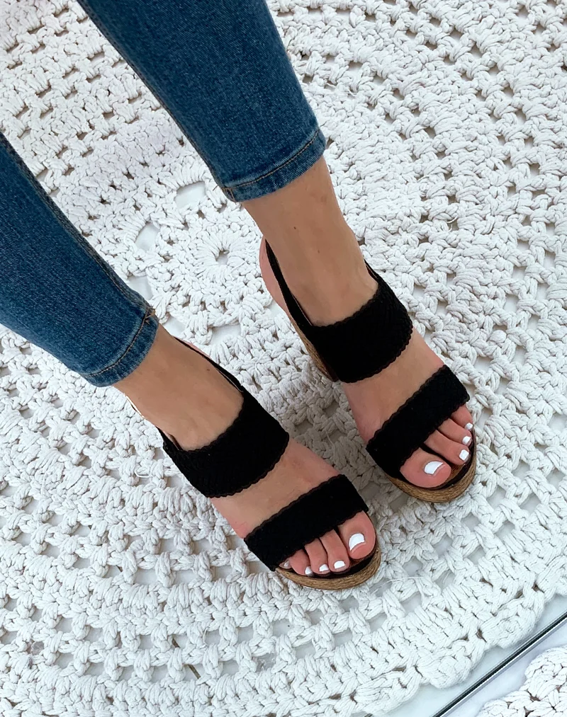 Sandales à talons noires