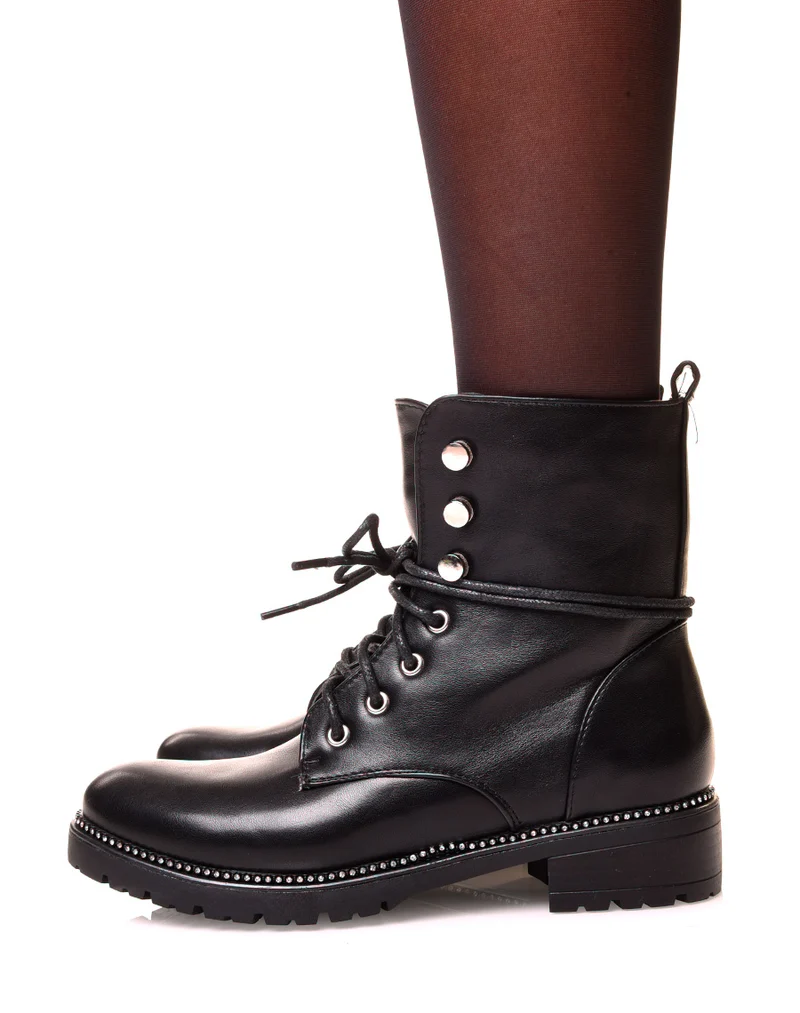 Bottines montantes noires