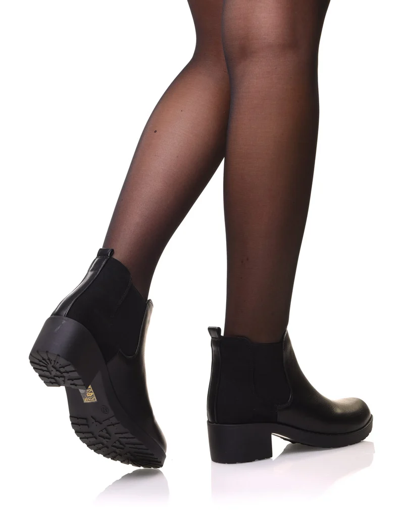 Chelsea boots noires semelles épaisses
