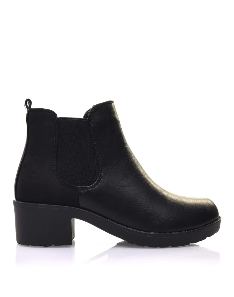 Chelsea boots noires semelles épaisses