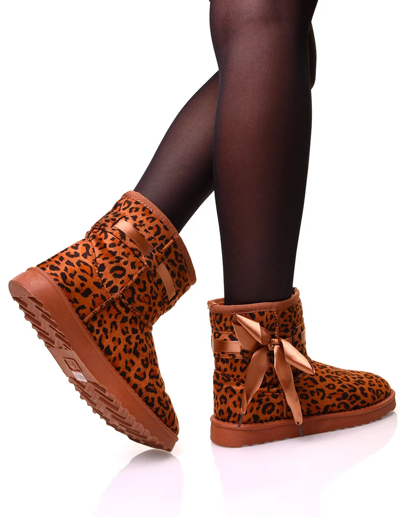 Bottines fourrées léopard