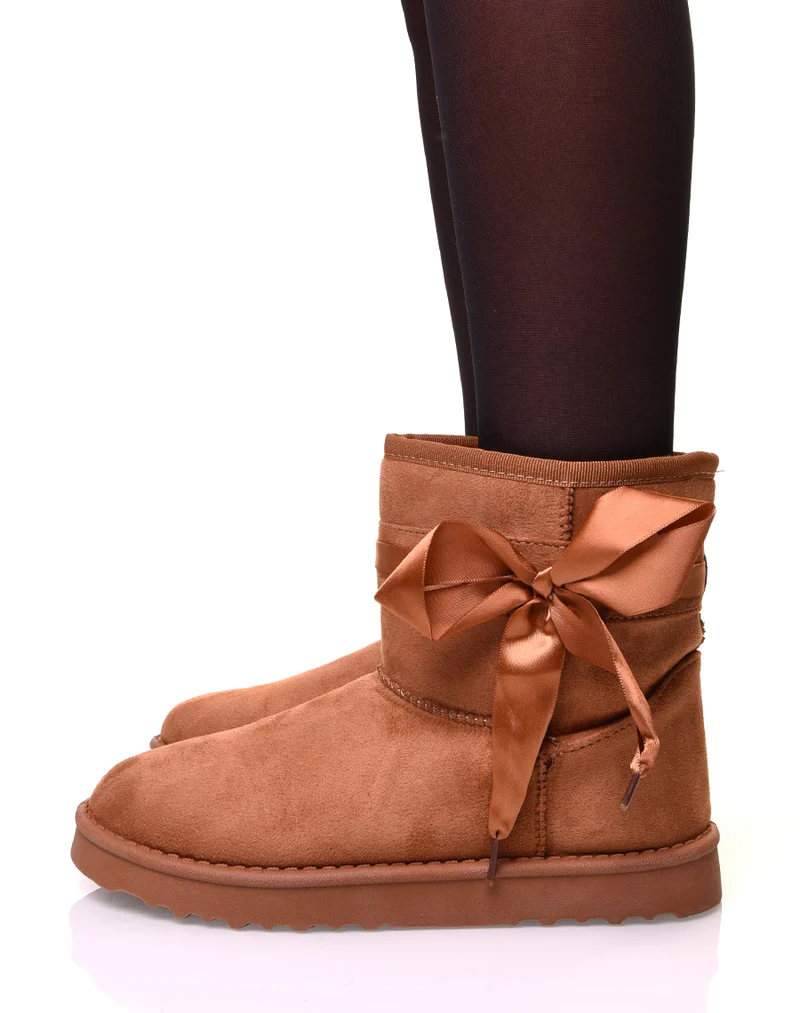 Bottines fourrées camelles