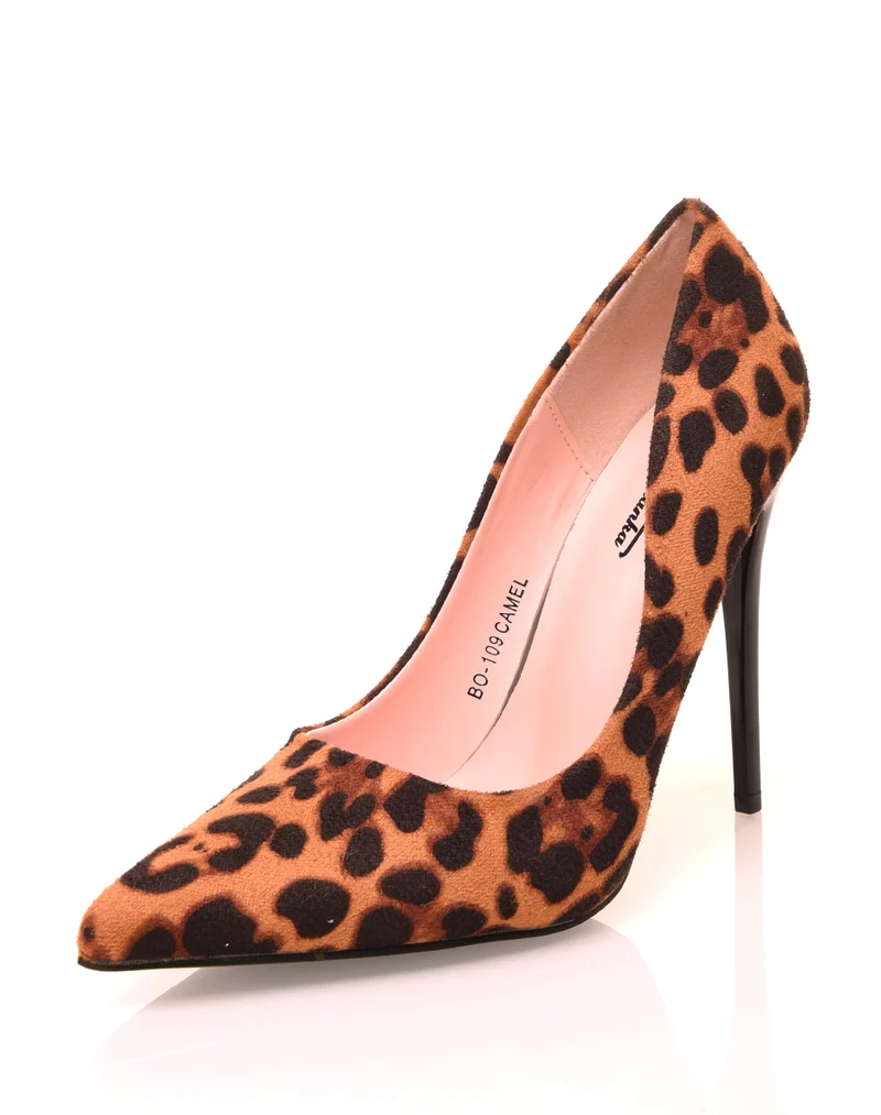 Escarpins léopards à talons aiguilles