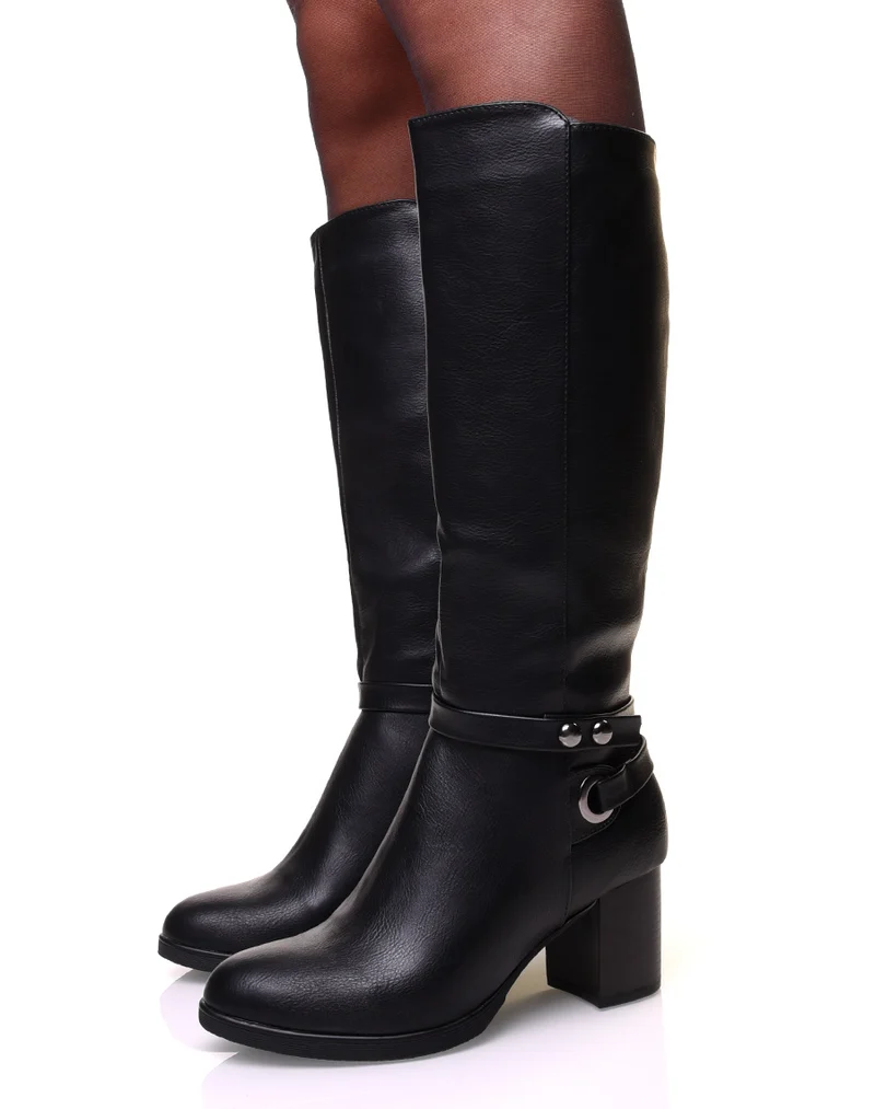 Bottes à talons noires