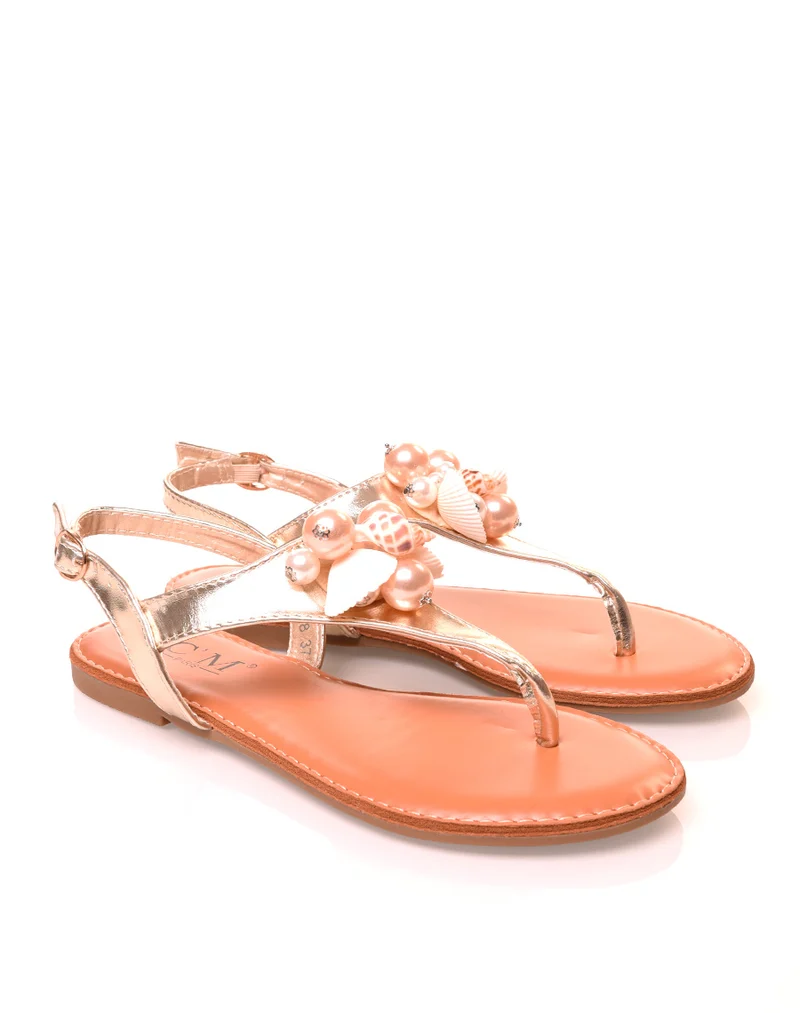Nu-pieds or à coquillage