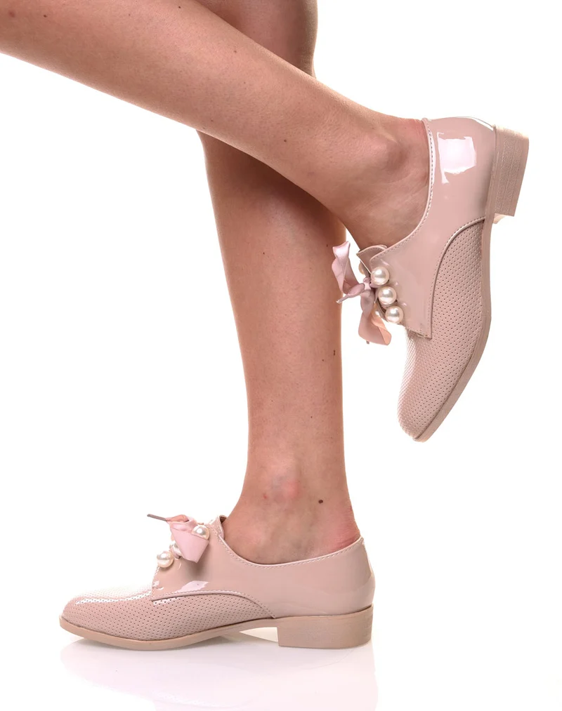 Derbies roses perlées