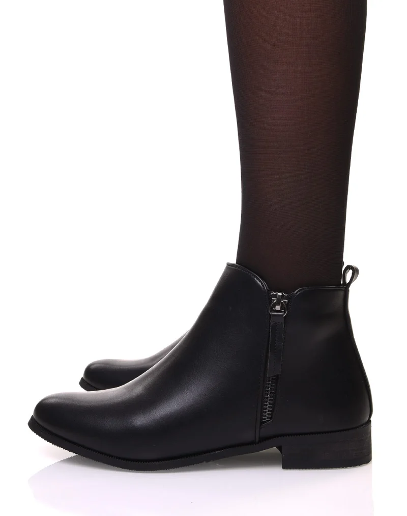 Bottines plates noires