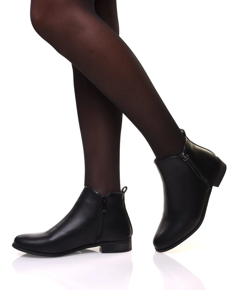 Bottines plates noires