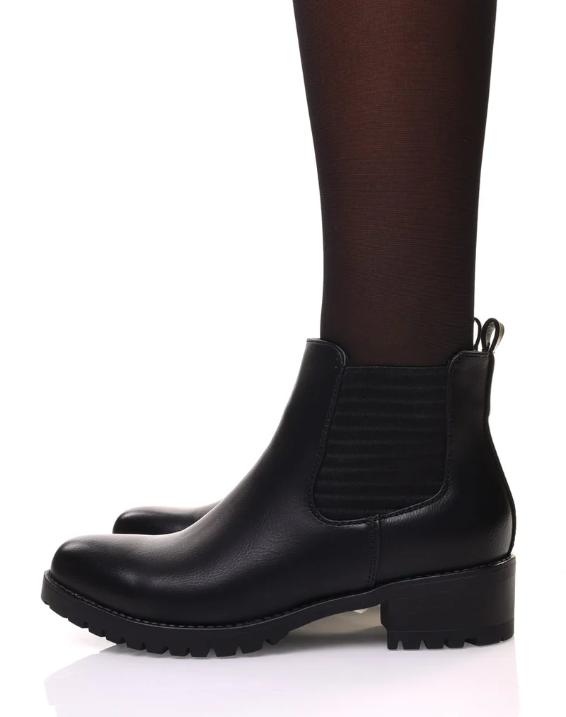 Chelsea boots noirs à talons
