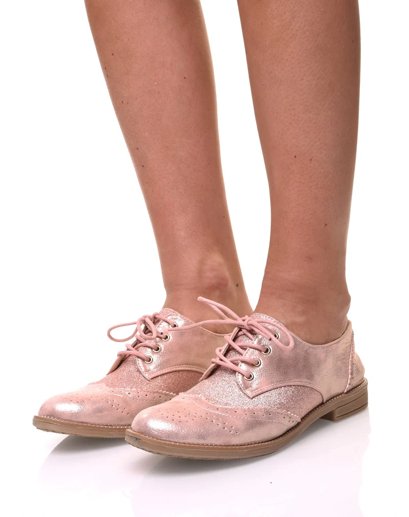 Derbies classique bi matières champagne
