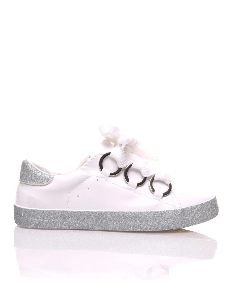 Sneakers blanches à gros lacets
