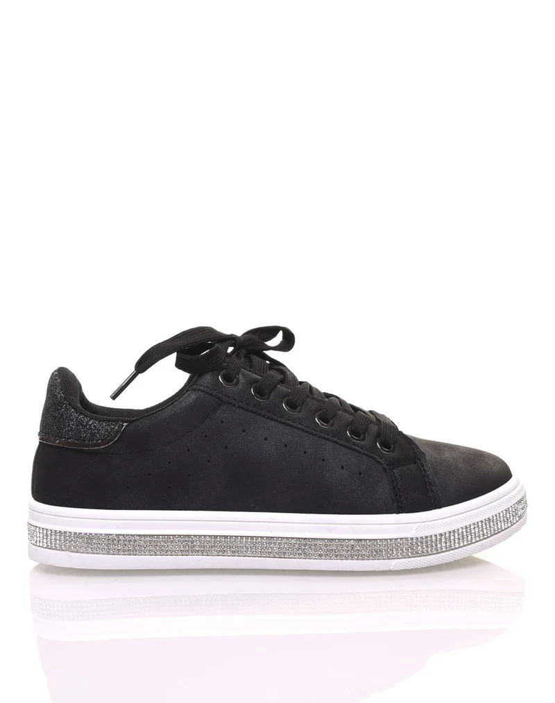 Baskets noires avec strass