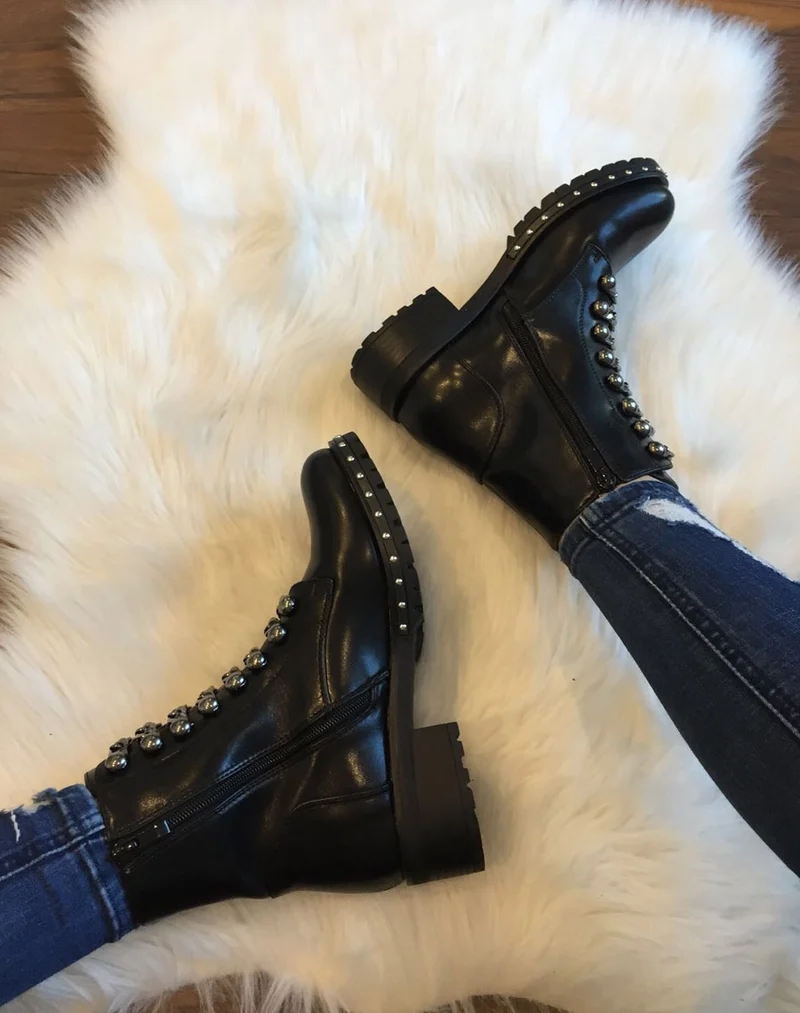 Bottines noires avec chaines