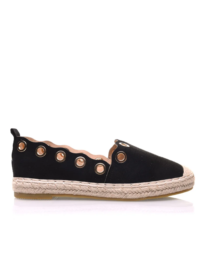 Espadrilles noires à œillets