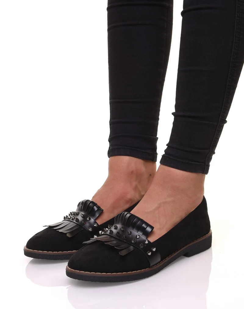 Mocassins cloutés noirs