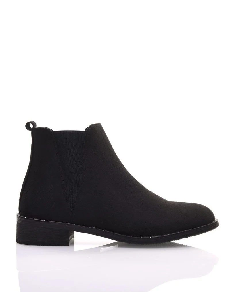 Bottines en suédine noires