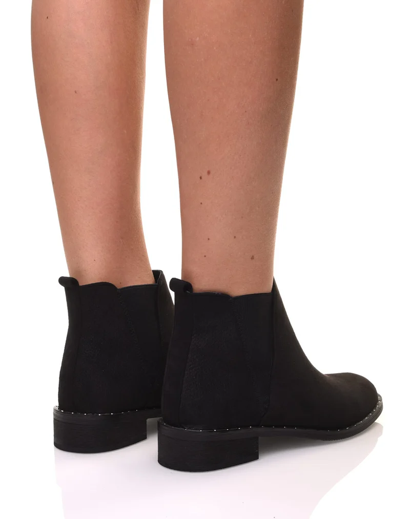 Bottines en suédine noires