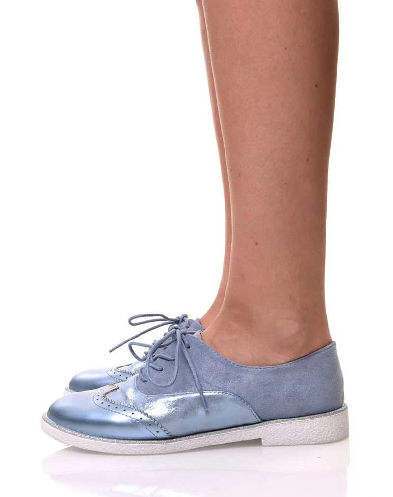 Derbies bleu effet suédine