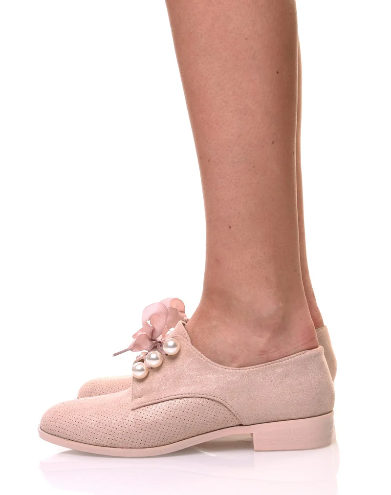 Derbies roses en suédine