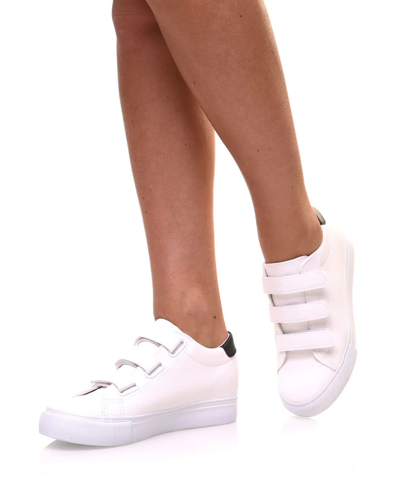 Sneakers blanches à scratch
