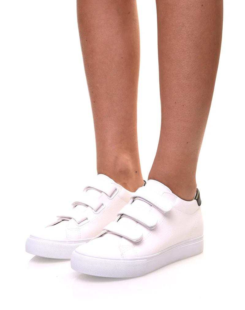 Sneakers blanches à scratch