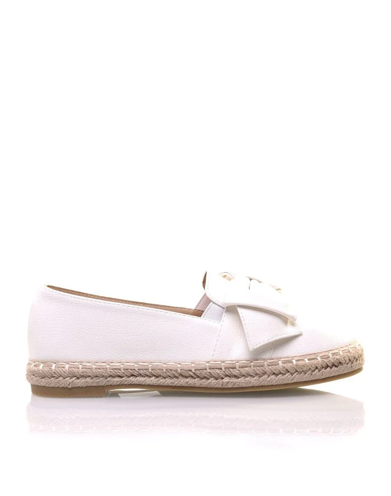 Espadrilles blanches à noeud