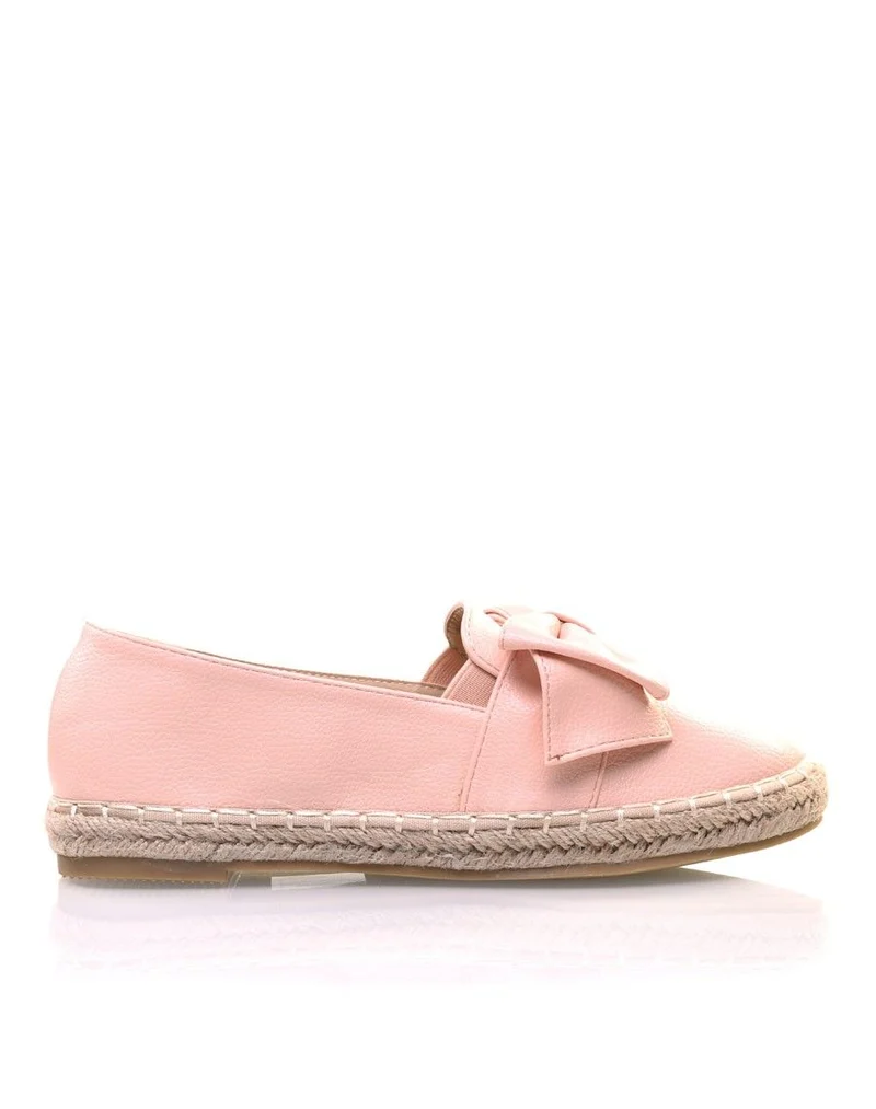 Espadrilles roses à noeud