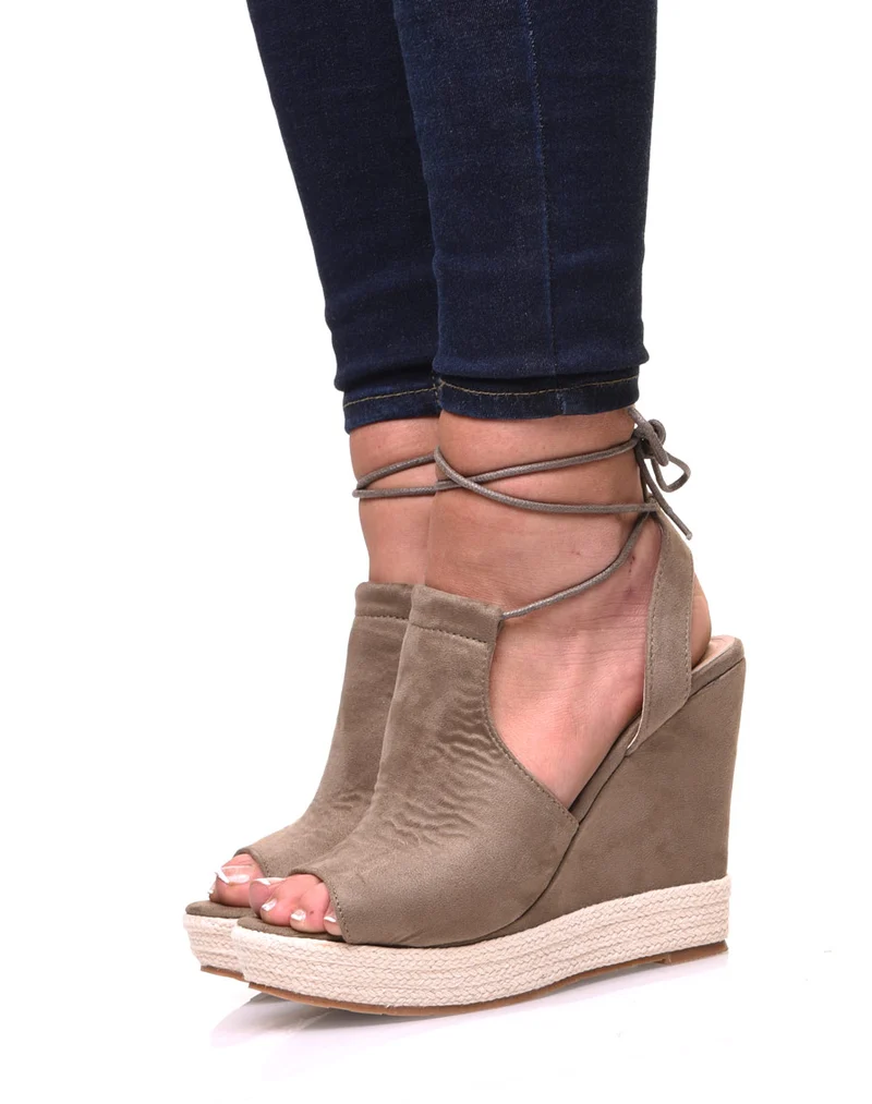 Compensées kaki bi matières
