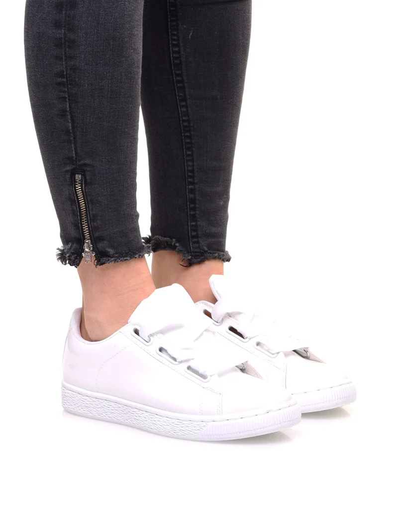 Baskets vernis blanches