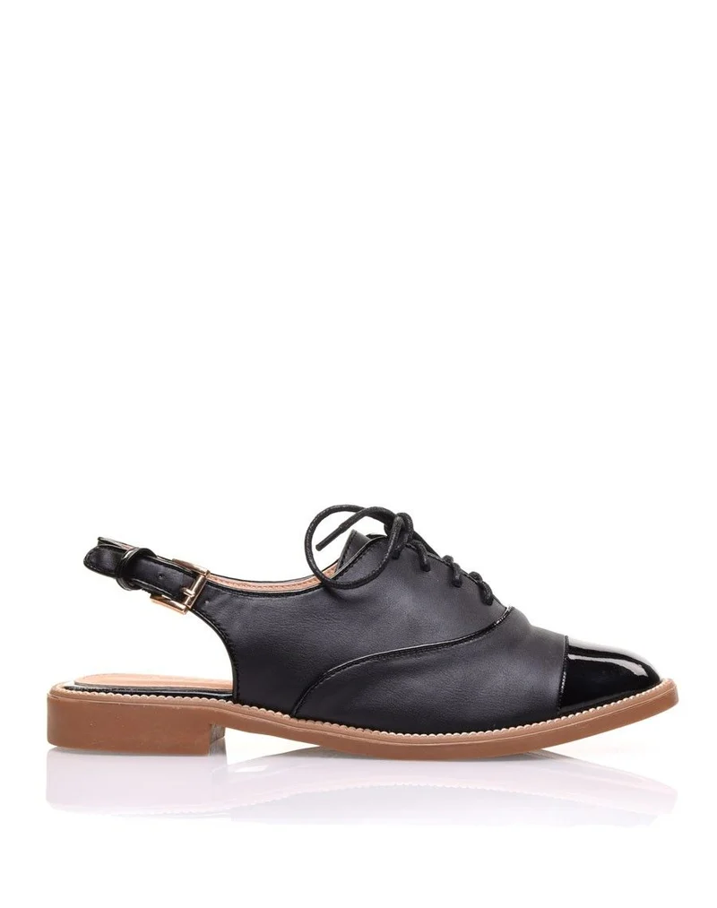 Derbies ouvertes bi matières noires