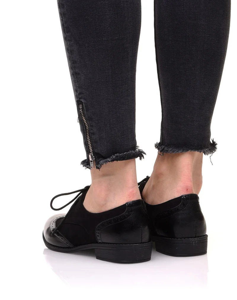 Derbies classiques bi matières noires