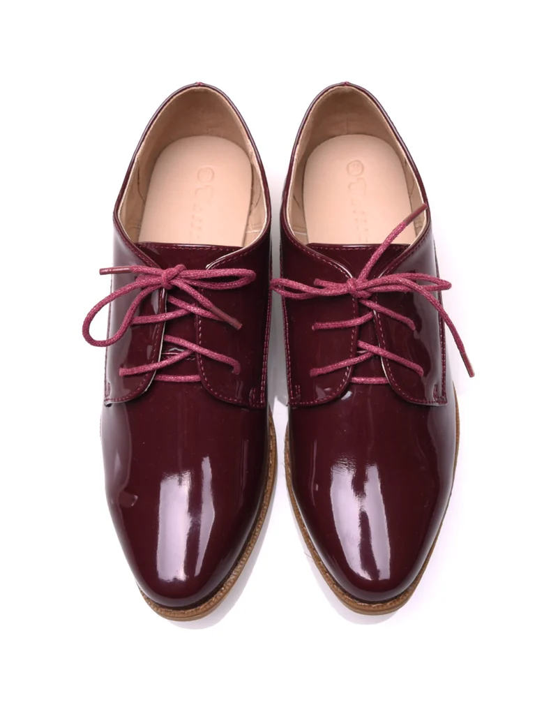 Derbies bordeaux vernis