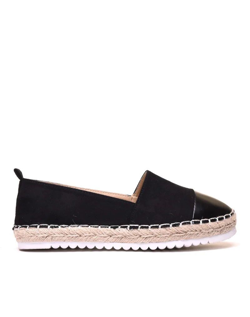 Espadrilles noires bi matières